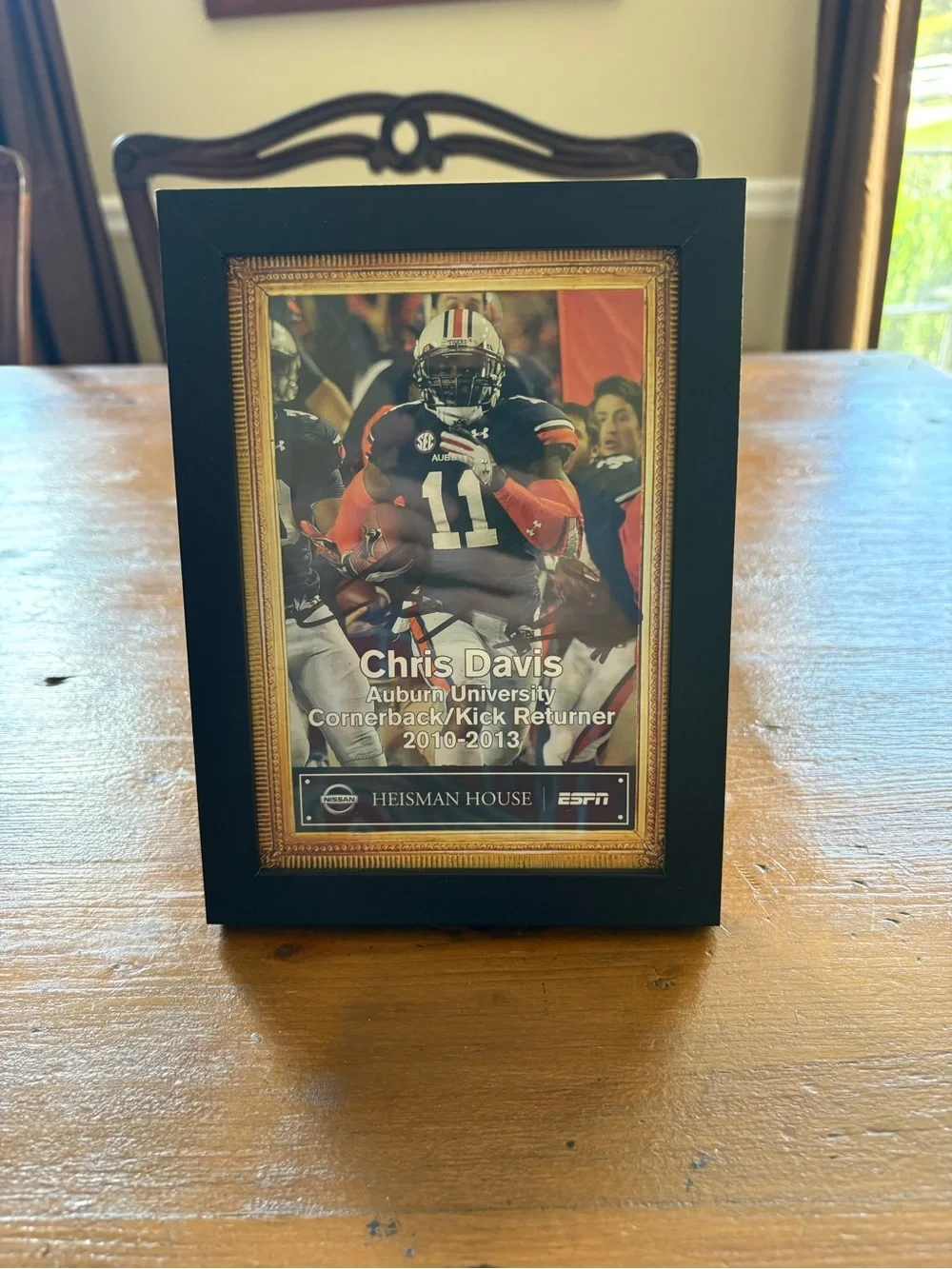 Chris Davis Auburn University Framed Sports Print - Black Frame
